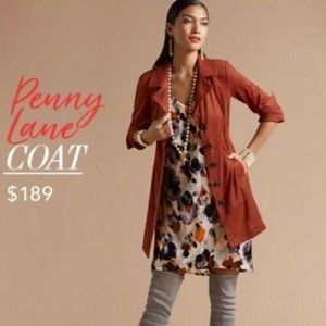 Cabi Penny Lane Faux Suede Coat Size XS